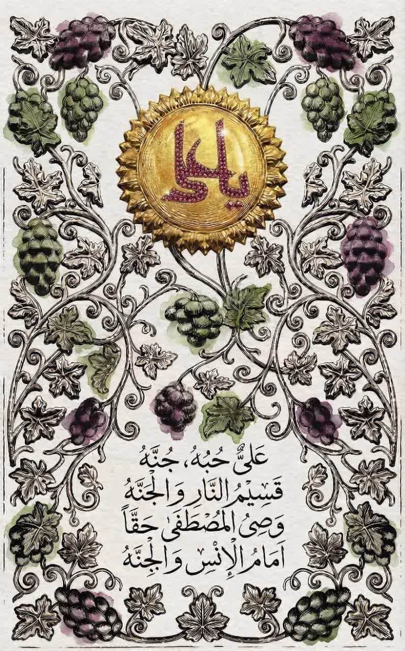علی حبه جنة قسیم النار والجنة