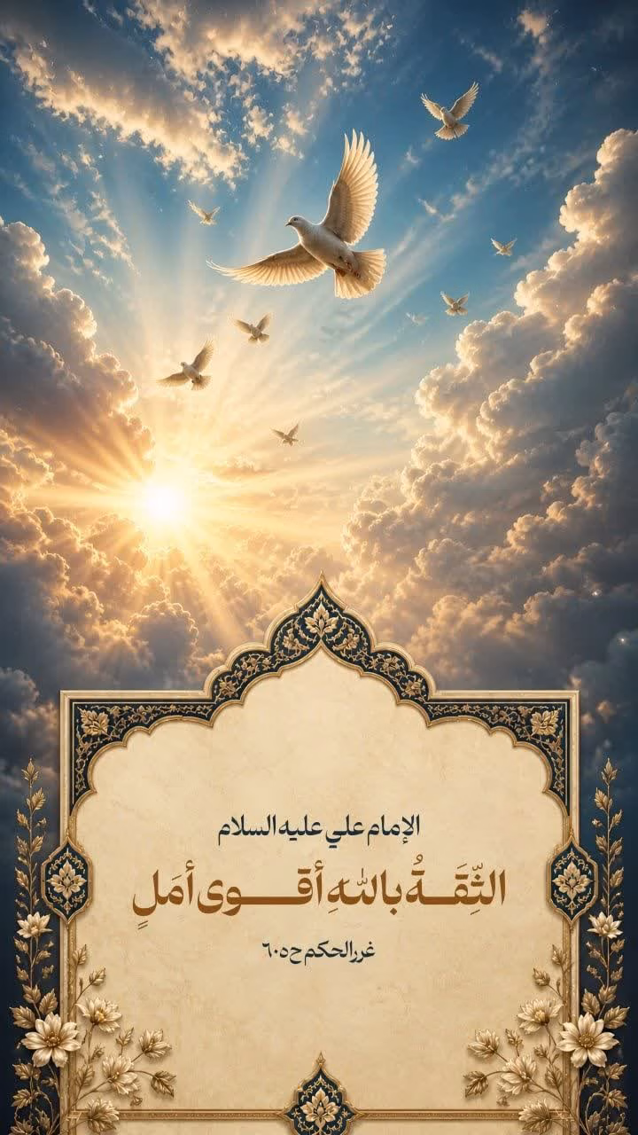 الثِّقَةُ باللّهِ أقوى أمَلٍ