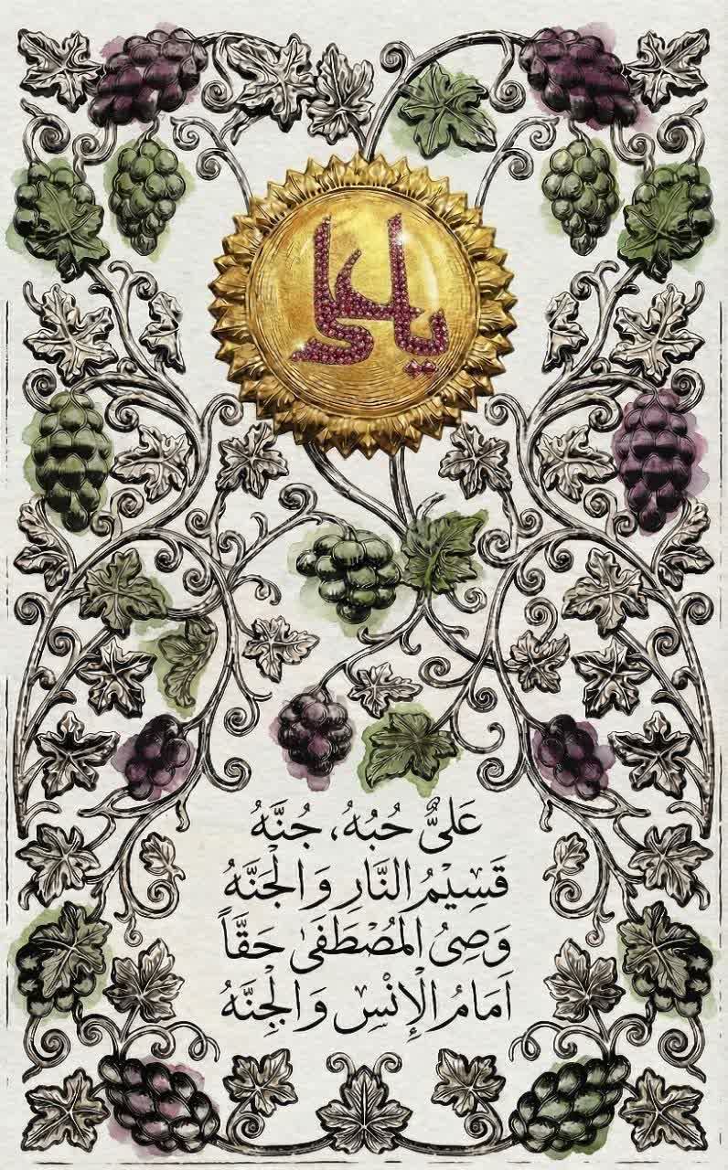 علی حبه جنة قسیم النار والجنة